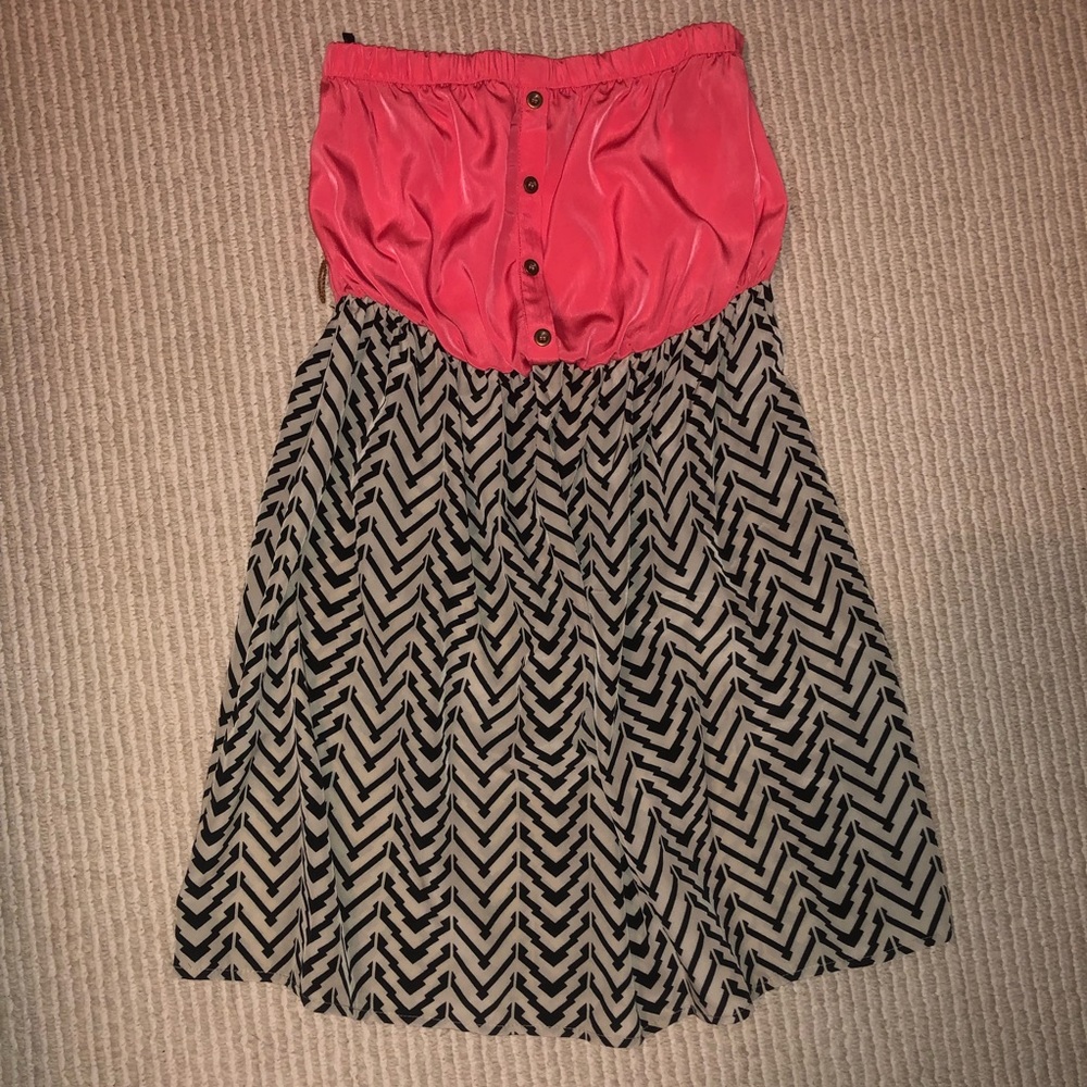 Peach chevron dress